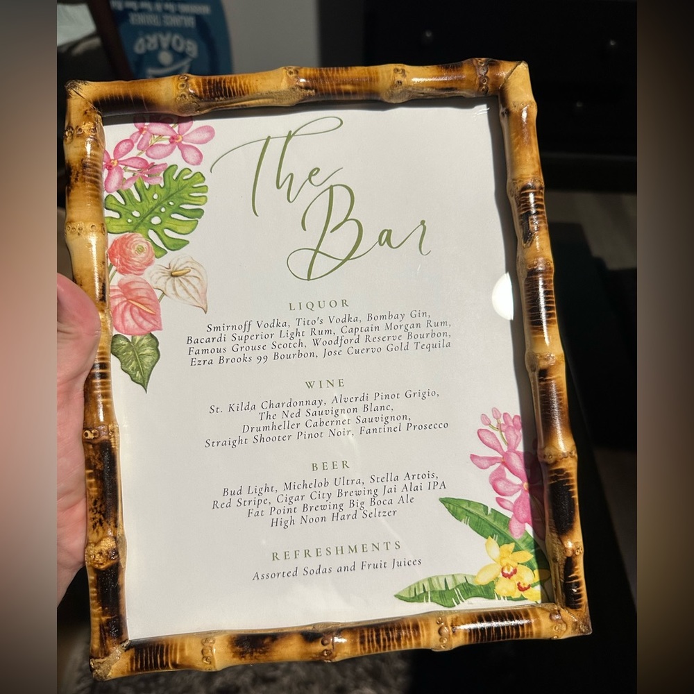 8x10 Amanda Lindroth bamboo frame- excellent condition! 1 left